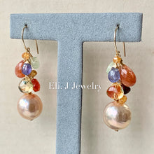 Load image into Gallery viewer, Fruit Burst Peach-Gold Large Edison Pearls &amp; Gemstones 14kGF