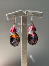 Load image into Gallery viewer, Clara: Vtg Rainbow Gems, Tulips &amp; Gemstone Earrings