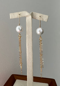 Ivory Pearls 14kGF Tassel Dangle Earrings