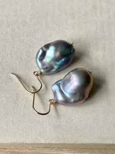 Silver Baroque Pearls 14kGF Earrings
