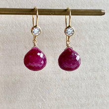 Load image into Gallery viewer, AAA Ruby 14kGF Earrings