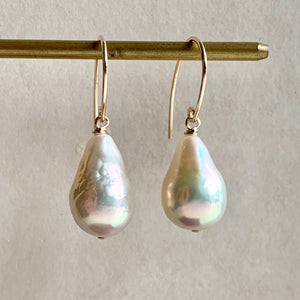 White Drop Edison Pearls on 14k Gold Filled