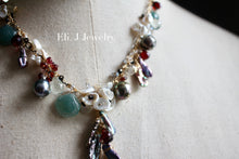 Load image into Gallery viewer, One-of-a-Kind: “Deep Sea Treasures”: Jade Shells, Tahitian Pearls, Keishi Pearls, Gemstone Necklace