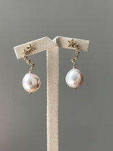 Load image into Gallery viewer, Ivory Rainbow Pearls on Floral Hooks
