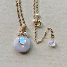 Load image into Gallery viewer, Lavender Jade &amp; Gems Necklace 14kGF