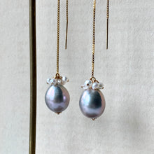 Load image into Gallery viewer, Silver Baroque Pearls, Gems 14kGF Threaders