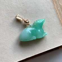 Load image into Gallery viewer, Jade Pendants: Green-Yellow Jade Piggie, Apple Green Mouse