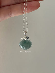 Jade Shells #16: Pearls & Iolite Necklace
