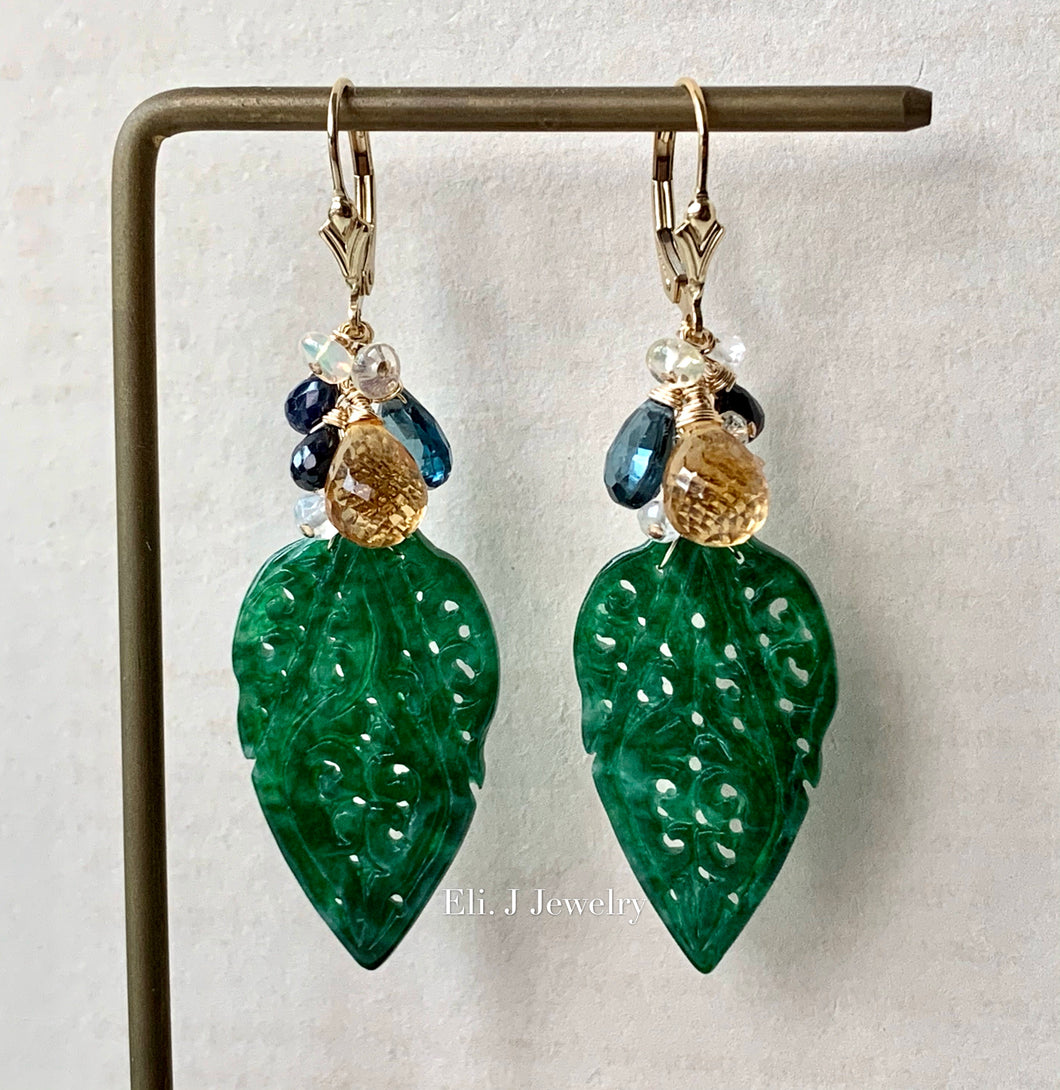 One-of-A-Kind: Type A Old Mine Jadeite & Gems 14kGF