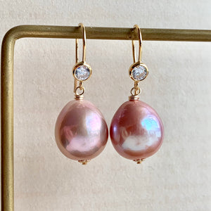 Perfect Pink Edison Pearls 14k GF