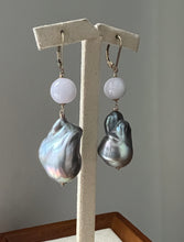 Load image into Gallery viewer, Lavender Jade &amp; Silver Baroque Pearls 14kGF Earrings