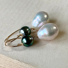 Load image into Gallery viewer, AAA Tahitian Pearls, White Baroque Pearls 14kGF