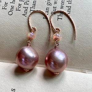 Sweet Pink Pearls & Opal on 14k Rose Gold Filled