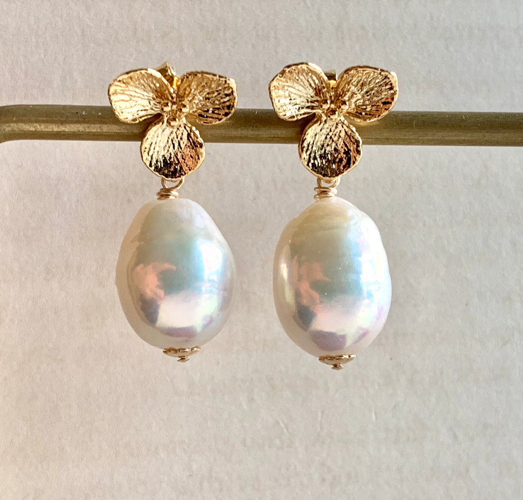 White Edison Pearls on Flowers