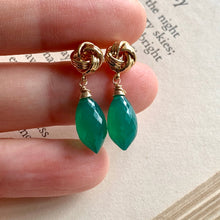 Load image into Gallery viewer, Green Onyx Drops on Knots