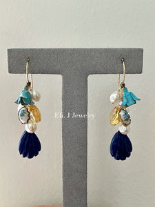 Limoges: Lapis Lazuli, Limoges Charms, Vtg Flowers & Pearls