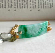 Load image into Gallery viewer, One-of-a-kind Type A Old Mine Jade &amp; Gems 14kGF Bracelet