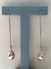 Load image into Gallery viewer, Peach Baby Edison Pearls, 14kGF Threaders