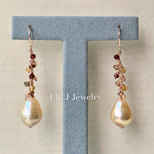 Load image into Gallery viewer, Autumn Gemstones Peach Edison Pearls 14kRGF