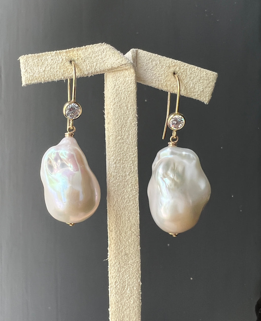 Ivory Baroque Pearl 14kGF Earrings