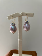 Load image into Gallery viewer, AAA Lavender-Pink Edison Pearls &amp; Gems 14kGF Earrings