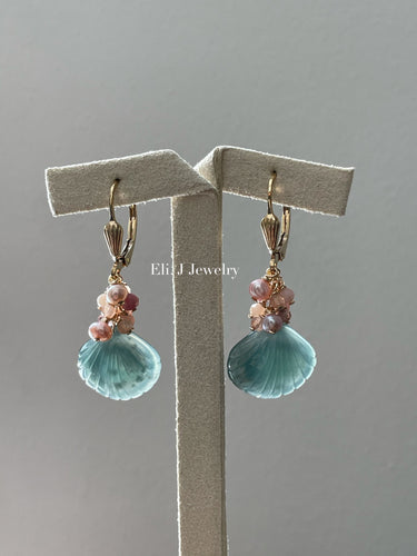 Jade Shells #11: Pink Pearls, Pink Opal, Sunstone