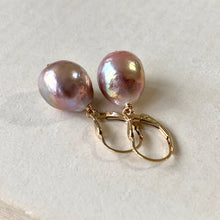 Load image into Gallery viewer, Rainbow Dusty Pink Edison Pearls 14kGF