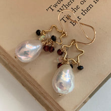 Load image into Gallery viewer, White Pearls &amp; Gems on 14k Gold Filled Stars
