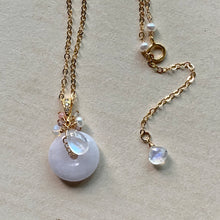 Load image into Gallery viewer, Lavender Jade &amp; Gems Necklace 14kGF