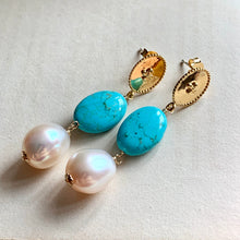 Load image into Gallery viewer, Vintage Inspired Turquoise &amp; Pearls