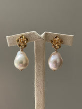 Load image into Gallery viewer, Ivory Rainbow Pearls on Sakura Studs