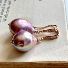 Load image into Gallery viewer, Unicorn Pink Edison Pearls on 14k Rose Gold Filled