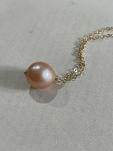 Load image into Gallery viewer, Plump Peach Edison Pearl 14kGF Necklace