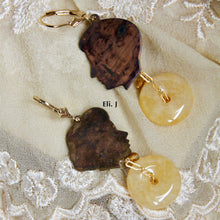Load image into Gallery viewer, Mr &amp; Mrs Vintage Charms, Yellow Quartz Donuts 14kGF Earrings