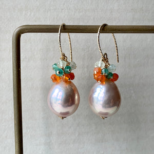 Light Peach Edison Pearls & Gemstones 14kGF