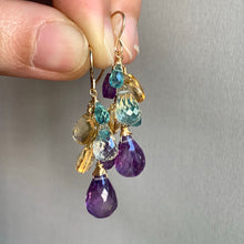 Load image into Gallery viewer, Amethyst &amp; Gems 14k Gold Filled Earrings
