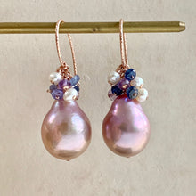 Load image into Gallery viewer, Lilac Edison Pearls with Gemstones on 14k Rose Gold Filled