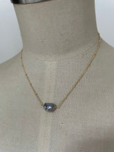 Load image into Gallery viewer, Silver Keshi Pearl 14kGF Necklace