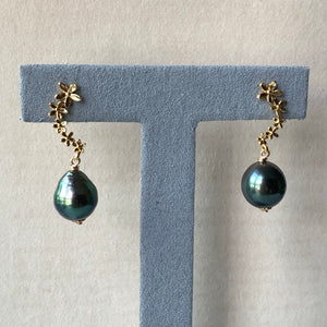 AA Tahitian Pearls on Cascading Flowers Studs