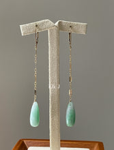 Load image into Gallery viewer, Mint Green Drops on 14kGF Dangle Earrings