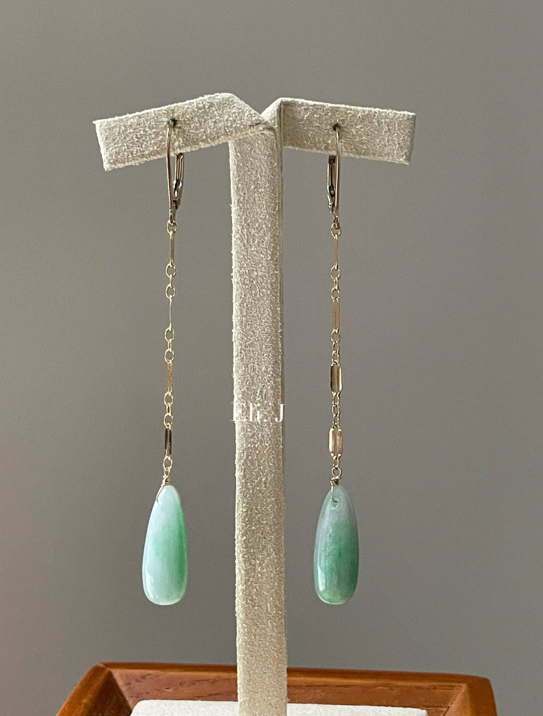 Mint Green Drops on 14kGF Dangle Earrings