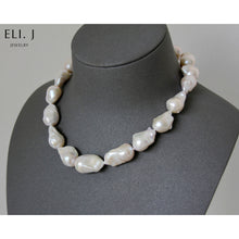 Load image into Gallery viewer, [Pre-Order] Statement Ivory Baroque Pearl Necklace (with a twist!)