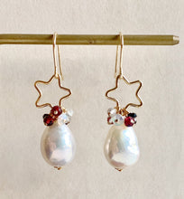 Load image into Gallery viewer, White Pearls &amp; Gems on 14k Gold Filled Stars