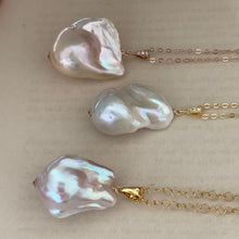 Load image into Gallery viewer, Big Baroque Pearl Necklaces: Cream &amp; Peach