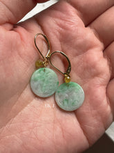 Load image into Gallery viewer, 18k Solid Gold- Mint Green 福 Blessings Jade &amp; Fancy Yellow Diamonds