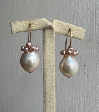 Load image into Gallery viewer, White Edison &amp; Blush Pearls 14kRGF Earrings