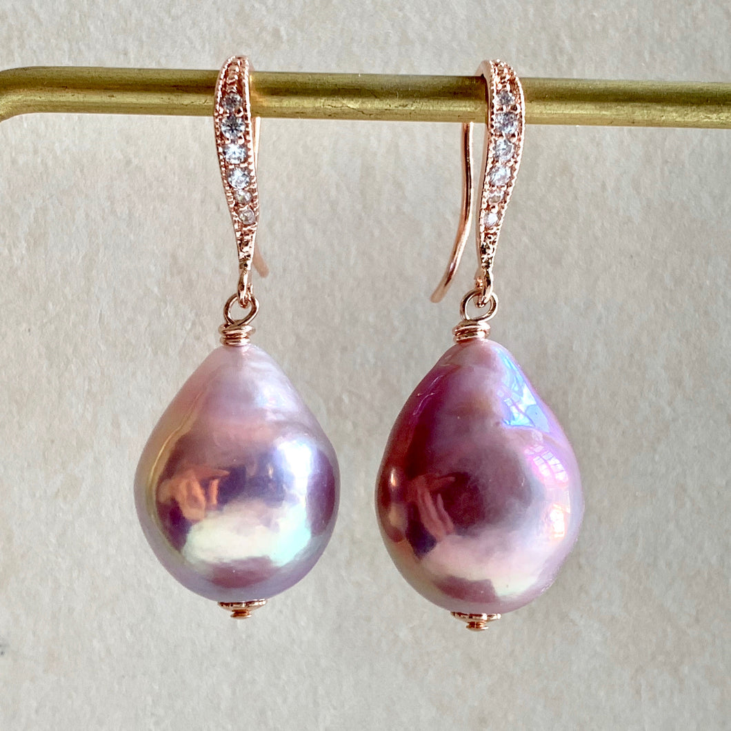 Unicorn Pink Edison Pearls on 14k Rose Gold Filled