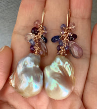 Load image into Gallery viewer, Lavender Fields- AAA Baroque Pearls &amp; Gemstones 14k Rose Gold Filled