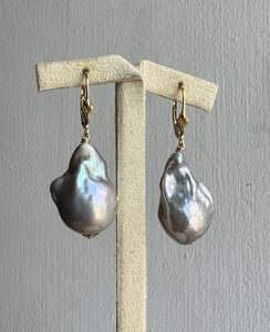Silver Baroque Pearls 14kGF Earrings