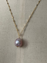 Load image into Gallery viewer, Plump Pink Edison Pearl 14kGF Necklace